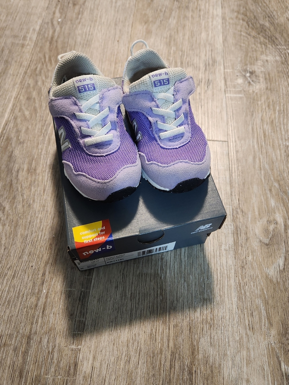 New Balance Toddler Purple and Light Lavender 515 Sneakers